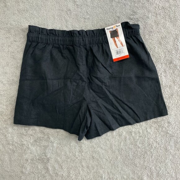 NEW Hang Ten Women's M Black Linen & Rayon Shorts - Picture 4 of 8
